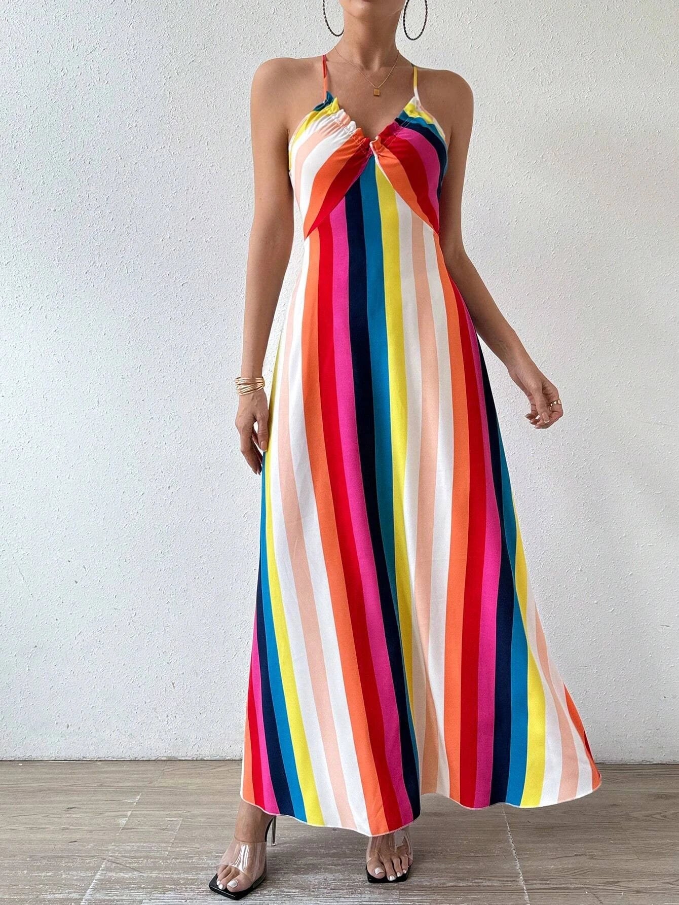 Robe longue bretelle bohème