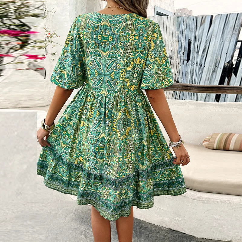 Robe courte style bohème