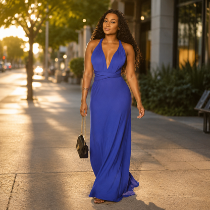 Robe pour invitée de mariage - bleu 1