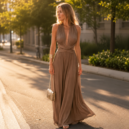 Robe pour invitée de mariage - marron