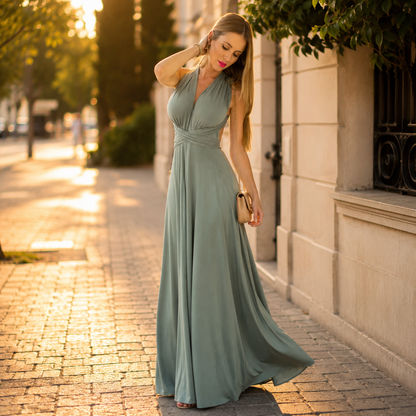 Robe pour invitée de mariage - vert 2