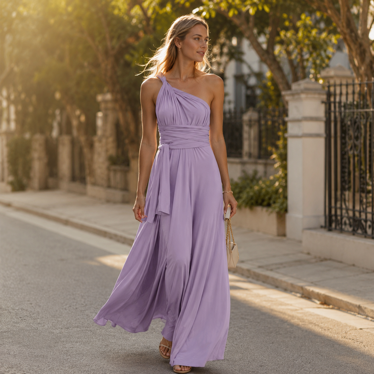 Robe pour invitée de mariage - violet clair