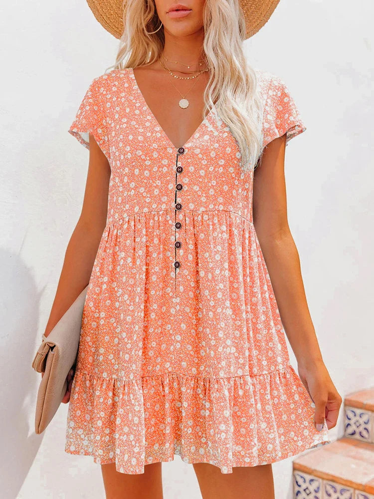 Robe courte bohème femme