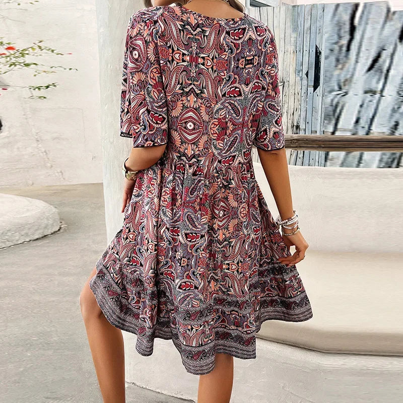 Robe courte style bohème