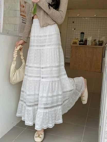 Jupe blanche longue bohème