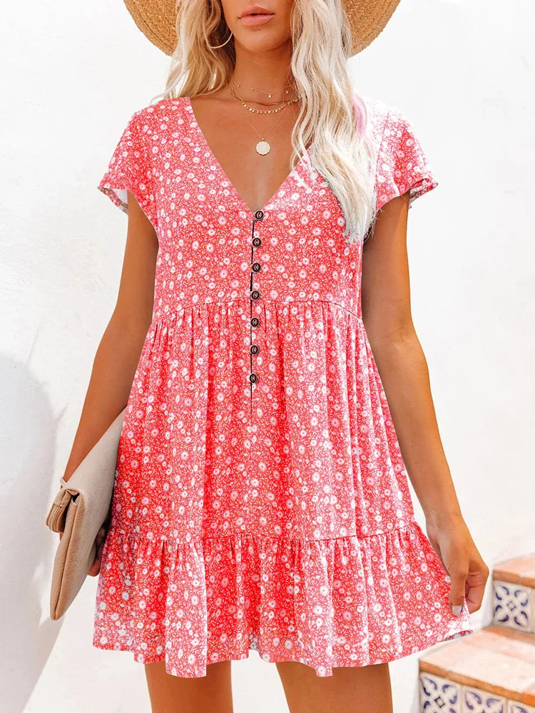 Robe courte bohème femme