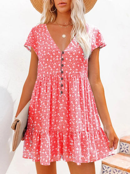 Robe courte bohème femme